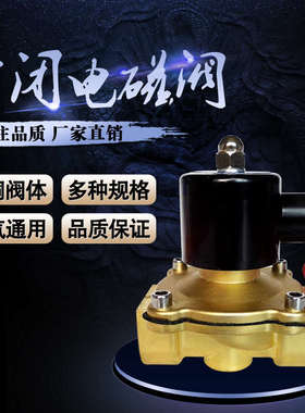 常闭电磁阀气阀水阀2W-250-25 2W系列直动式G1“ DN25