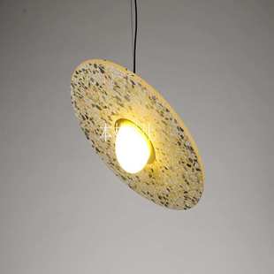 北欧创意水泥 客厅餐厅吧台LED灯 水磨石单头吊灯设计师样板房个性