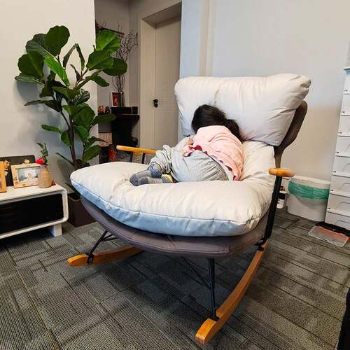 家用科技布折叠摇椅躺椅大人摇摇椅阳台椅客厅轻奢休闲懒人沙发椅
