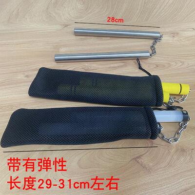 Mesh cloth double section stick sleeve storage bag