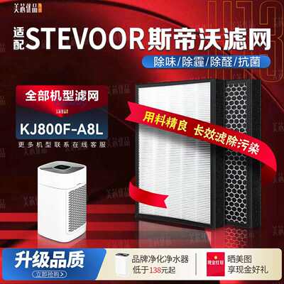 适配英国STEVOOR斯帝沃空气净化器过滤网KJ800F-A8L除甲醛滤芯2片