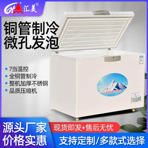 卧式冰柜家用小型冷冻柜水饺鲜肉雪糕冷速冻柜超市冰柜商用