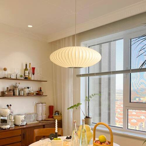 【意大利】北欧蚕丝吊灯设计师吧台布艺客厅餐厅卧室艺术灯具casa