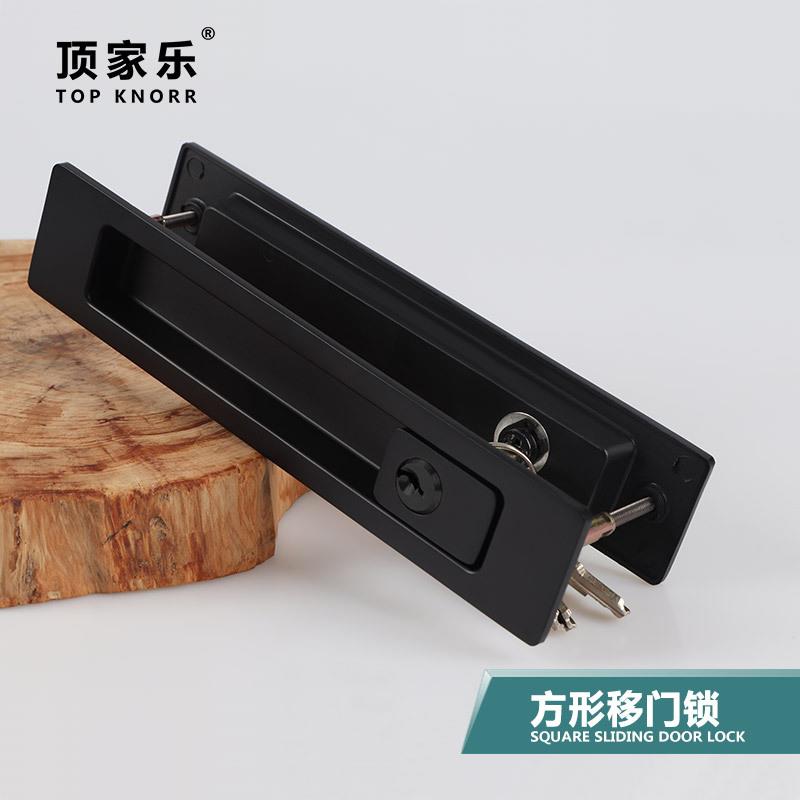 移门锁木门钩锁推拉门锁不锈钢吊趟门锁掩门钩锁木移门黑色双钩锁