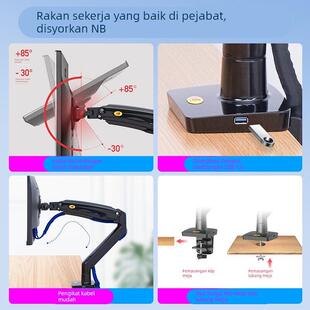 桌面升降旋转拉伸液晶电脑显示屏挂架F80 F100A大屏显示器支架