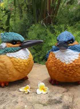 2026跨境货源户外园林仿真小鸟树脂工艺品创意鸟模型别墅庭院花园