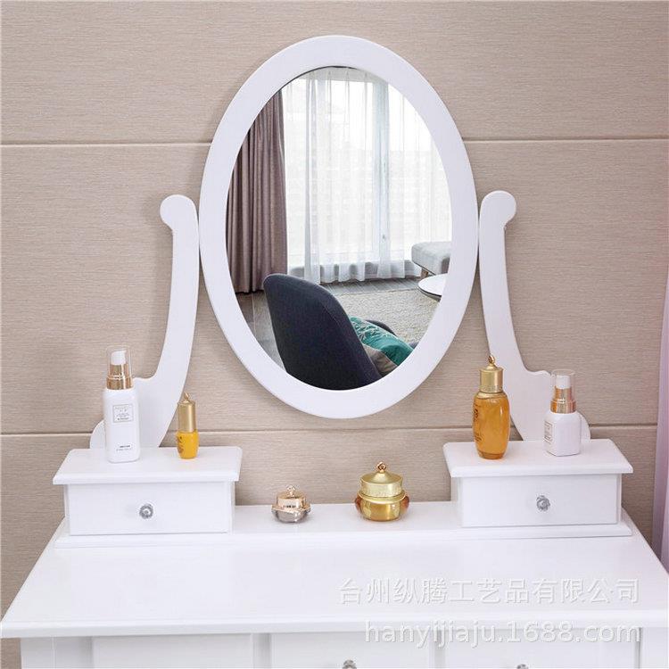 欧式梳台厂家直销婚房妆卧抽室小户型妆桌迷你化RGQ化妆台五白