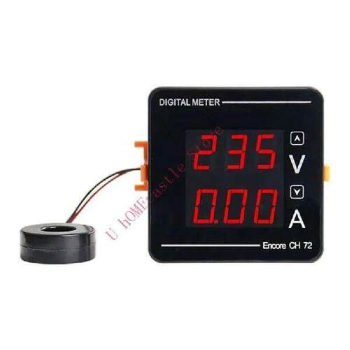 63HF Digital Current Meter Gauge LED Display Amp Meter 2 in