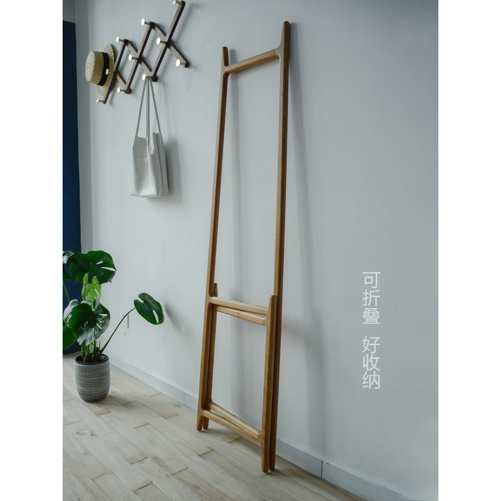 矮衣帽架实木架衣榫卯整装可折叠卧玄关客厅室高落地轻奢Tj02简约