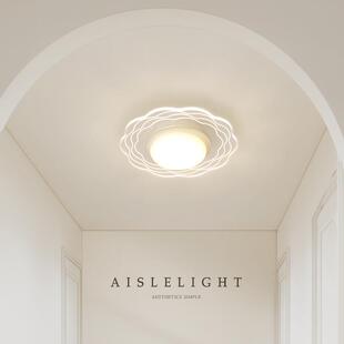 奶油风简约现代过道灯走廊灯入户门厅小吸顶灯储物衣帽间阳台灯