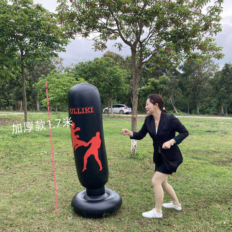 儿童不倒翁拳击柱立式充气拳击柱成人健身减压充气沙袋打击柱耐打