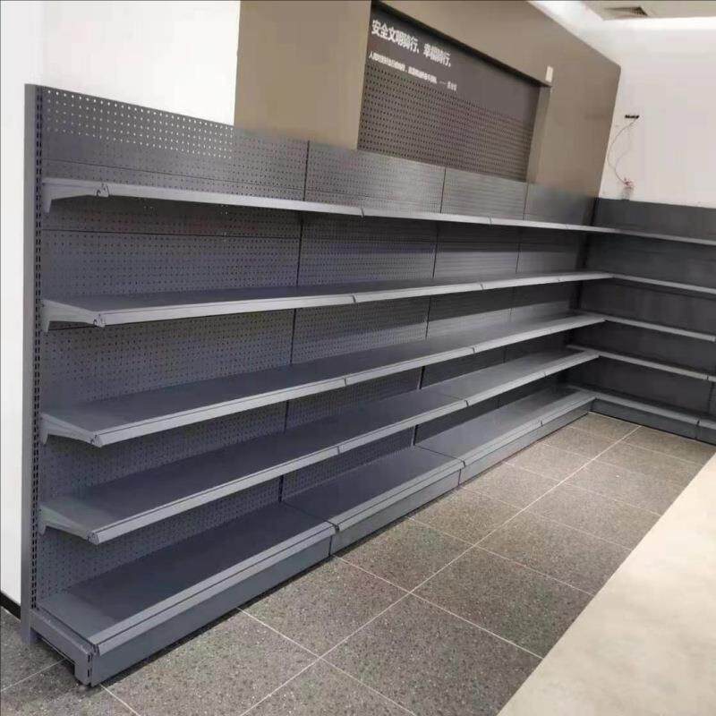 商超货架工厂单双面展示架连锁小型便宜利店挂钩新款货架12