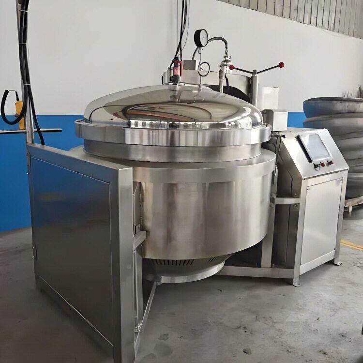 骨汤压蒸煮浓缩提取机 汤预制料理卤煮设备 骨汤真空预冷机