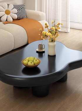 Tal云朵茶几黑色法式轻奢家用客厅简约现代小户型创意异型侘寂风