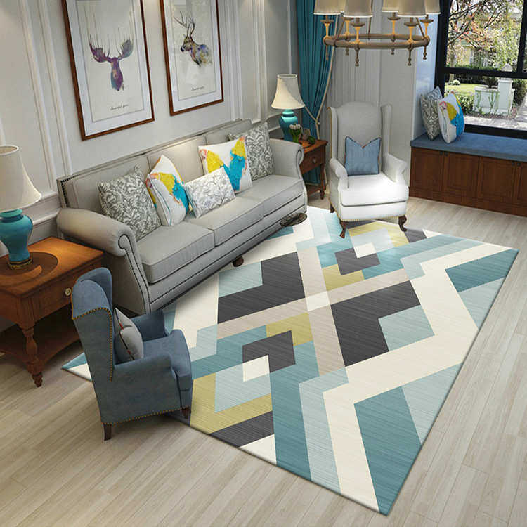 简约北欧客厅入户地垫大地毯 家用茶几卧室沙发防滑几何地毯门垫,居家布艺,家用脚垫,淘宝优惠券,粉丝福利购,淘宝优惠卷