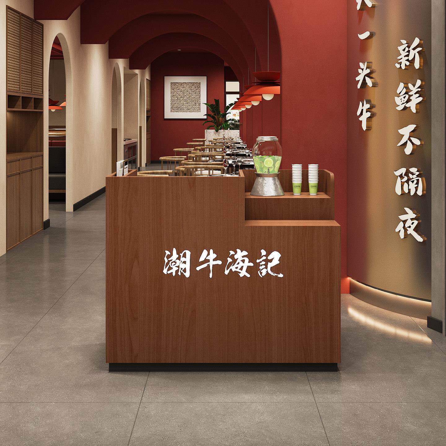 餐饮店咨询台商场餐厅迎宾台店铺接待台吧台饭店小型收银台烤漆