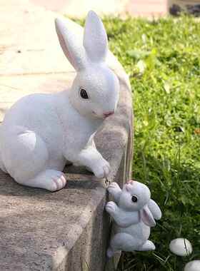 复活节兔子摆件easter节日装饰品 户外花园庭院民宿造景园林盆挂