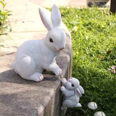 复活节兔子摆件easter节日装饰品 户外花园庭院民宿造景园林盆挂