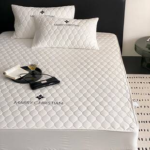 新款 全棉夹棉床笠刺绣纯棉床罩床垫保护套防滑罩 高档轻奢风格