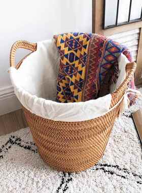 越南编衣篮脏衣服收纳筐衣物脏藤家用洗衣脏篮衣篓收rW2j8Ztn纳桶