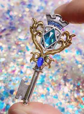 库洛魔法使透明牌抚子妈妈蓝错石魔法钥匙项链动漫周边