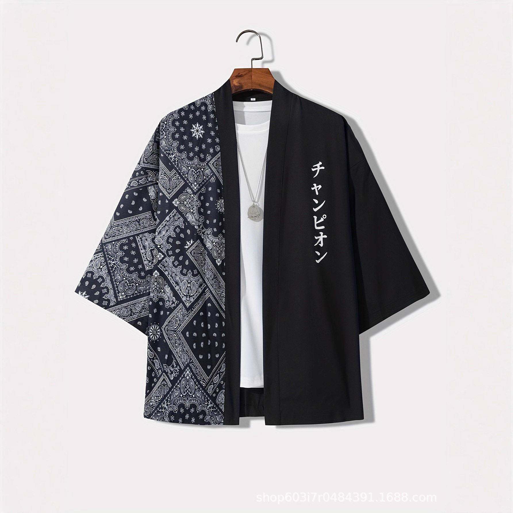 Regular Fit Floral Print Open Front Kimono Casual Soft