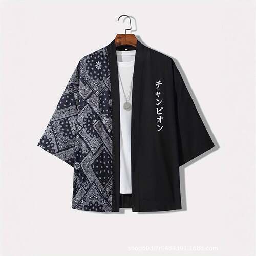 Regular Fit Floral Print Open Front Kimono Casual Soft