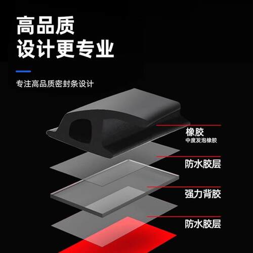 适用问界M9M8M7M5大能车门隔音密封条门框防水防风胶条防尘降噪音