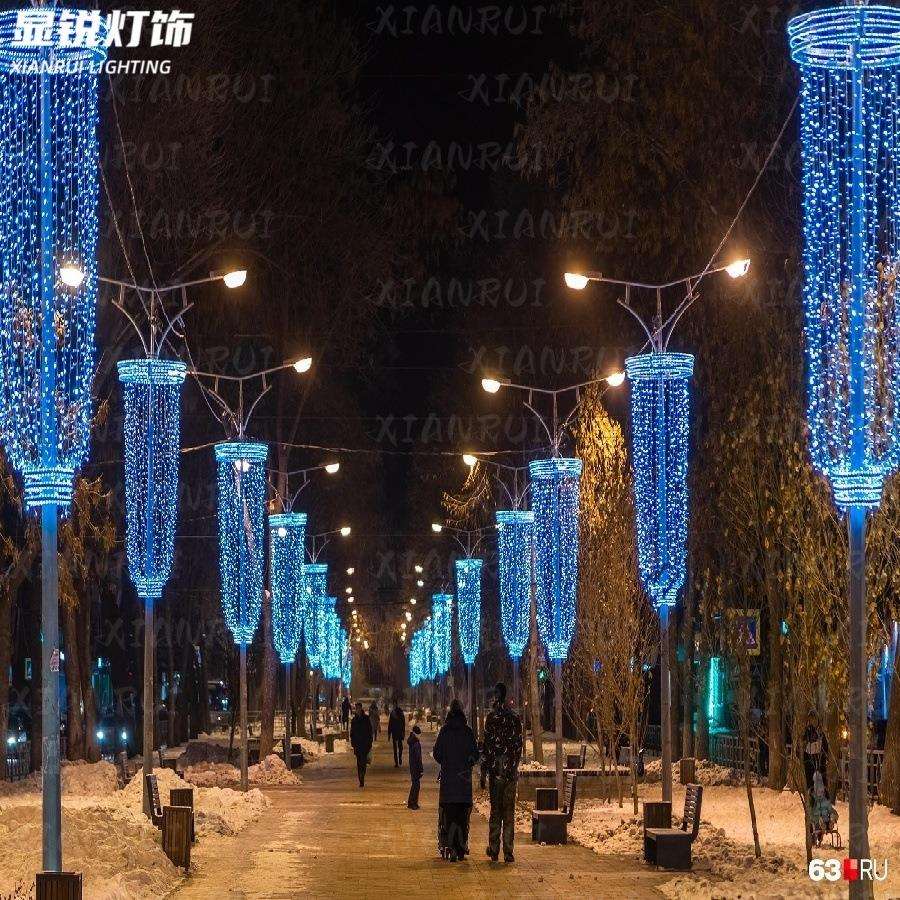 LED大型环抱灯市政工程抱杆灯造型路灯杆装饰户外景观照明灯