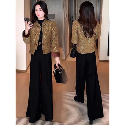 香港代购新中式时尚短款外套女秋冬新款国风盘扣百搭夹棉棉服上衣