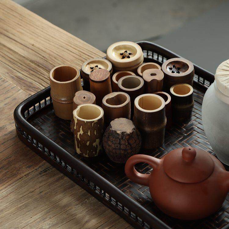 手工竹制功夫茶壶盖托 竹子茶道配件杯盖置 浙江竹茶具厂家直销
