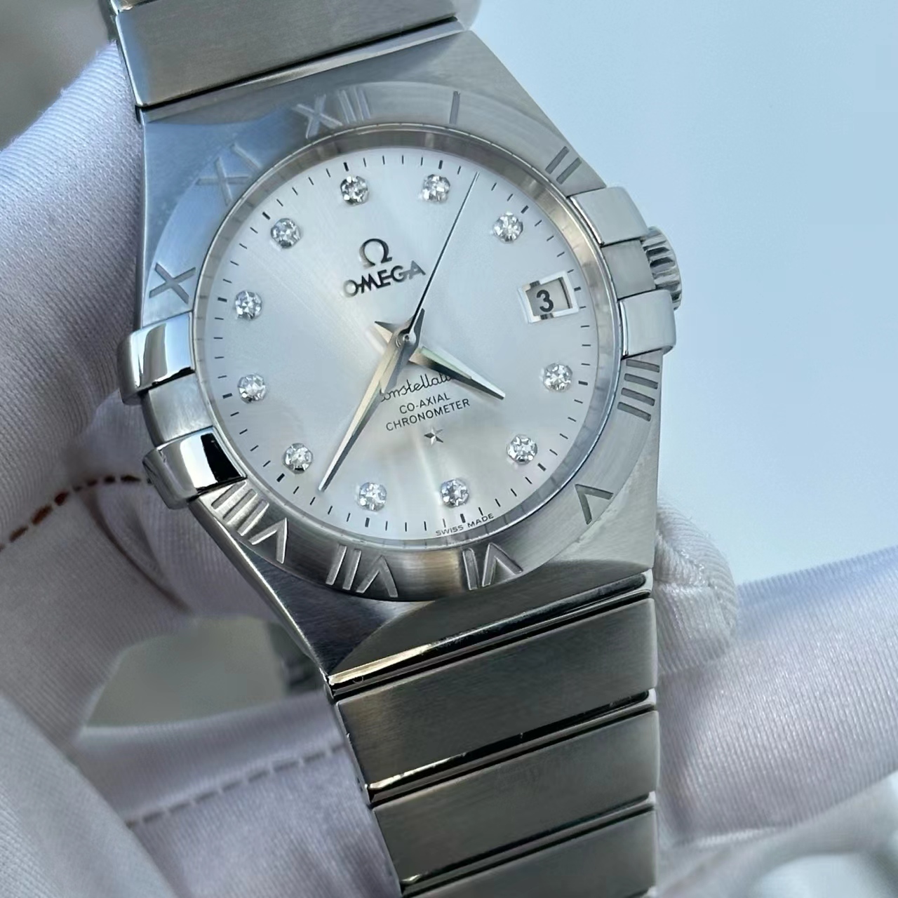 公价41200[9.8新]欧米茄星座自动机械男表123.10.35.20.52.001