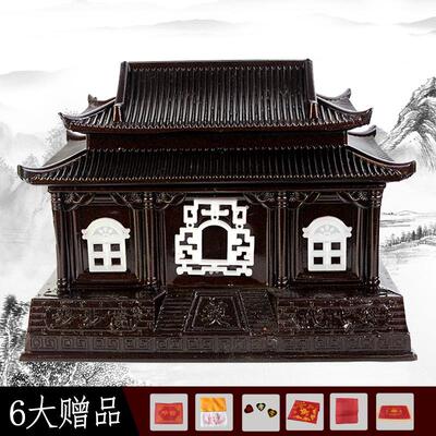 树脂骨灰盒长彪纸花殡葬用品男女通用寿盒发丧迁坟下葬棺材