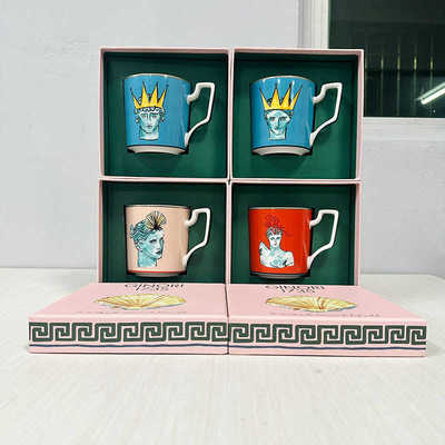 Ginori1735海神之旅海王星蓝色骨瓷马克杯 意大利复古瓷器 咖啡杯