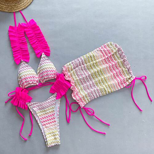 Three bikini split women's swimsuit swimsuit