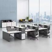 现代简约办公桌员工工位电脑桌屏风隔断组合一整套办公室职员桌子