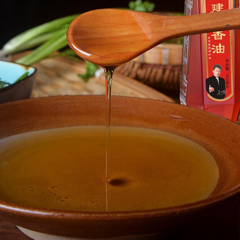 建华香油450ml芝麻香油凉拌炒菜冒菜火锅油碟调和油蘸料家用瓶装
