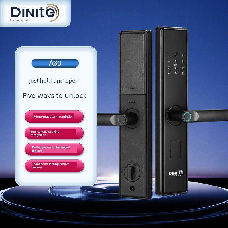 帝尼特A63一握开智能门锁半导体指纹锁密码家用防盗门电子锁品牌