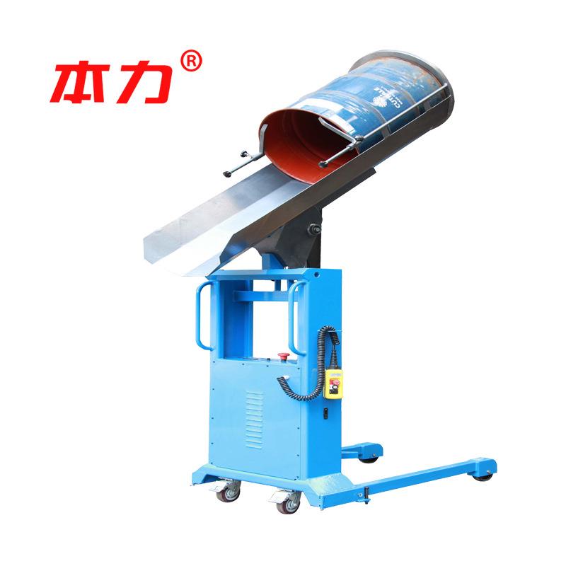 【搬运车】简易轻便嘉兴400kg半电动圆桶翻转倒料车YL400