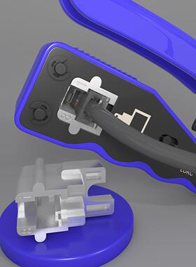 Y义HON多功能8芯网络线EZ穿孔通孔水593鸿晶头压接剥线钳8P8CRJ4/