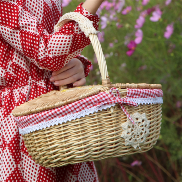 68N藤柳编购物篮提菜篮手提篮水果篮菜篮野餐篮郊游篮带盖挎篮保,收纳整理,其他收纳篮,淘宝优惠券,粉丝福利购,淘宝优惠卷