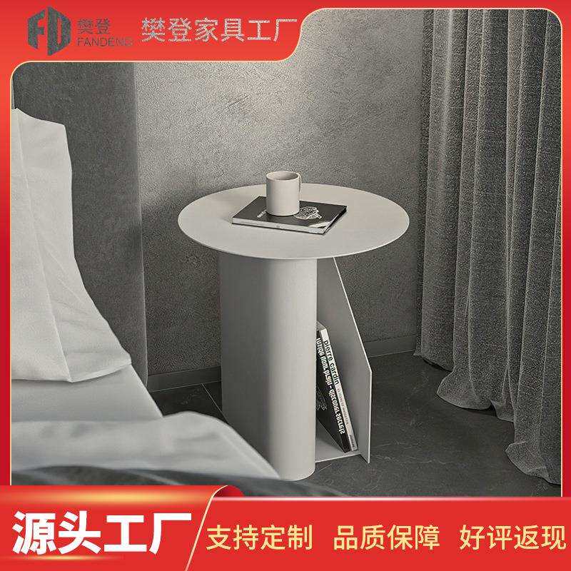 北欧设计师卧室床头柜现代简约白色极简小型创意床边柜轻奢小桌子