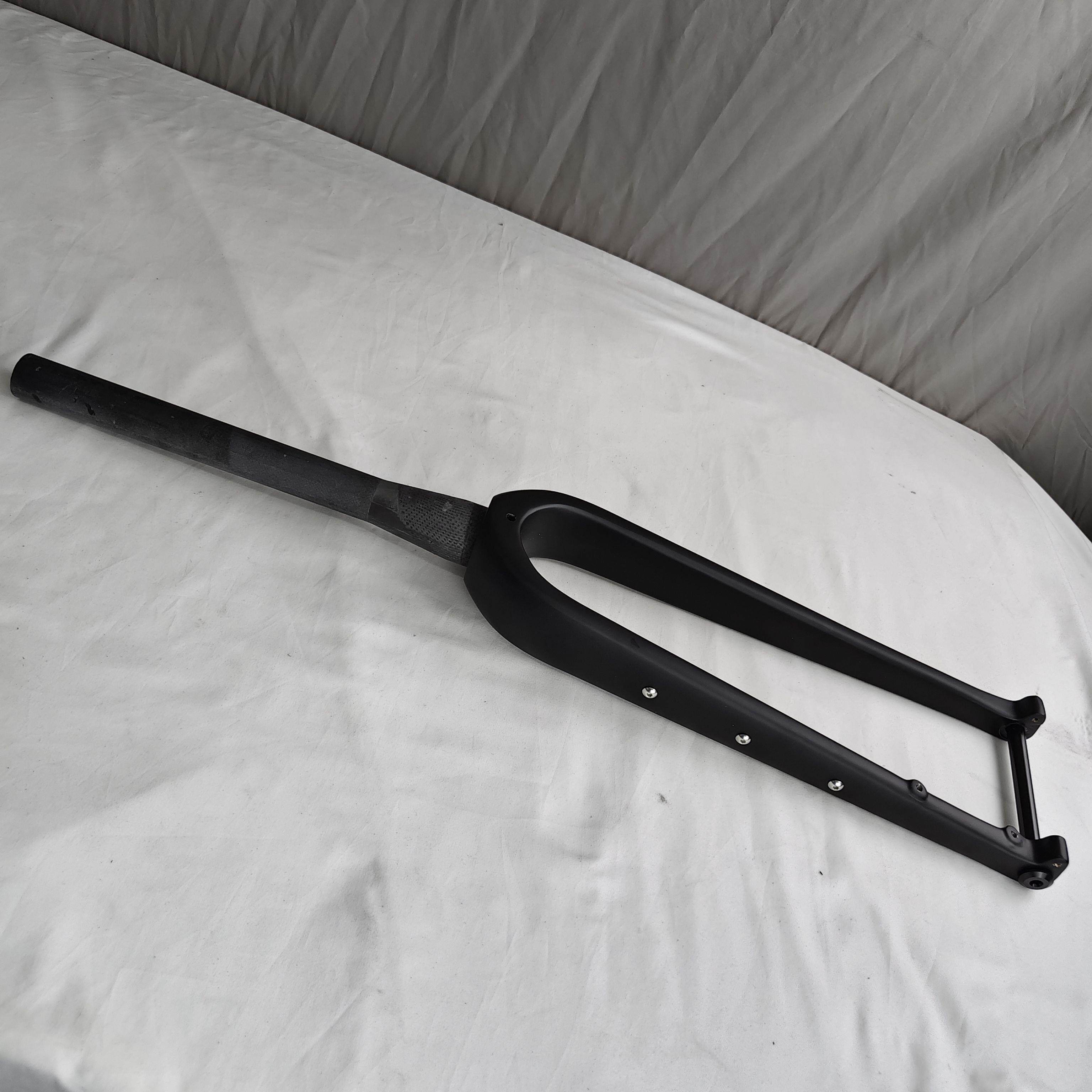碳纤维公路越野自行车前叉Gravel前叉700C全内走线桶轴开档100mm