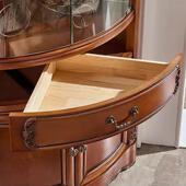 美式 带玻璃门拐靠角325 实木三角柜酒柜客角厅家墙墙柜储物欧用式