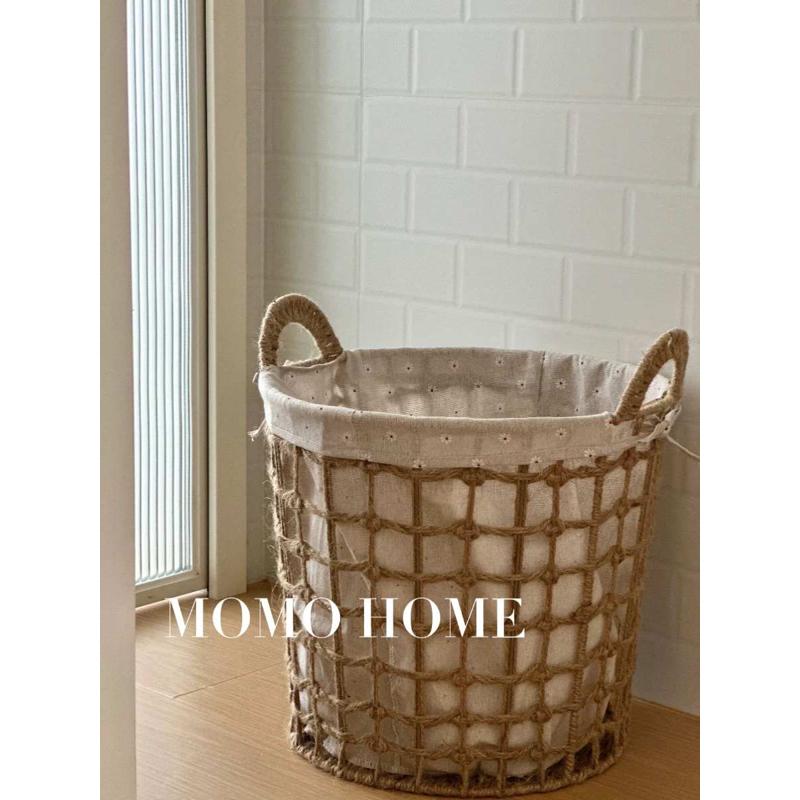 MOMO HOME家居大号收纳筐家用脏衣篮玩具收纳篮ins脏衣篓田园