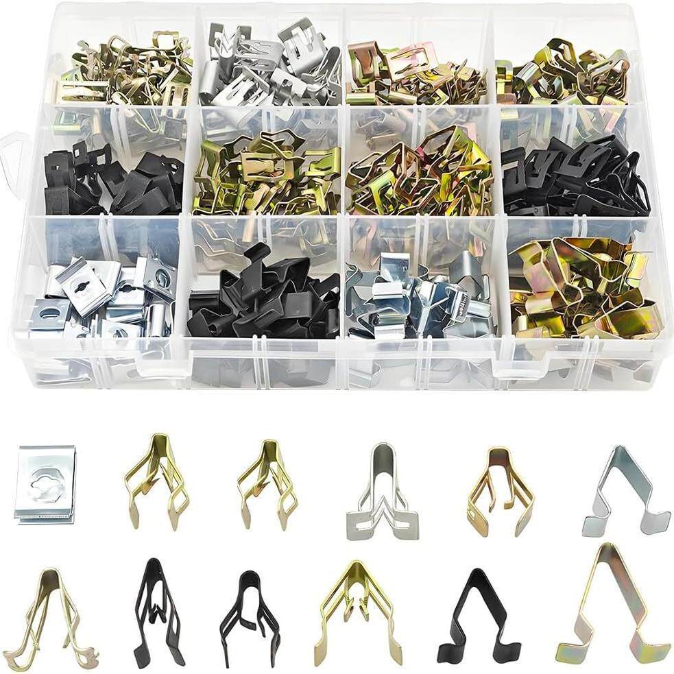 适用于汽车仪表板装饰夹12尺寸仪表板装饰固定铆钉金属固定器