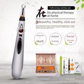 英文激光针灸能量经络笔按摩棒