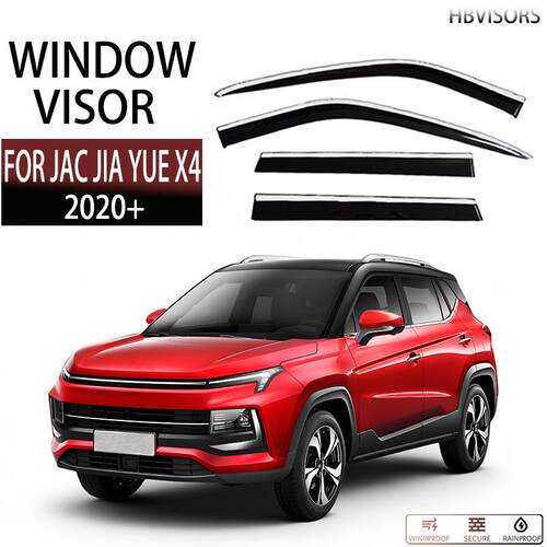 适用于JAC嘉悦X4不锈钢晴雨挡雨板雨眉侧窗导流板Windowvisor