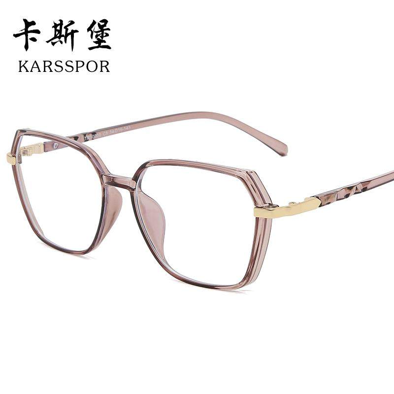 正品防辐抗蓝多光边颜形近视眼镜框女韩版潮黑框素显脸小可配有射