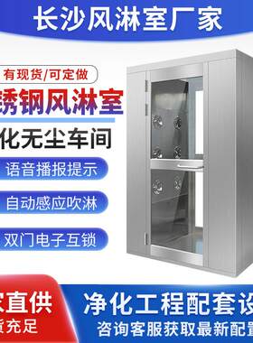 风淋室厂家直供双人双吹风淋门货淋室通道洁净车间风淋房风淋设备